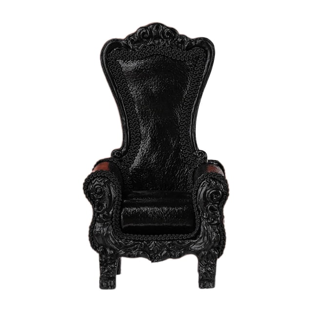 Sofá Individual para Casa de Muñecas Strade Fareast Limited Mini Sofá con Respaldo Alto 1/12 Negro