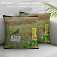 thumbnail image 3 of GOSMITH Throw Pillow Cover - Animal Beach Grass Little Bird Lark Wild Birds, 3 of 5