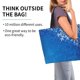 thumbnail image 2 of Balery Blue Christmas With Snowflakes Bolsa Tote Estilo Estético con Cremalleras, Bolsa de Hombro, Bolsa de Compras Grande y Plegable, 2 of 8