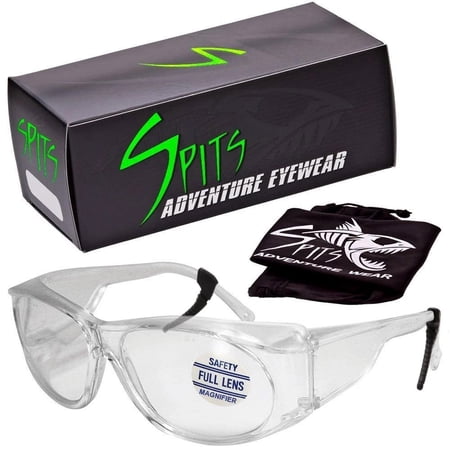 MagSafe Full Magnifying Lens Safety Glasses (Frame Style: Standard "Medium Frame", Magnifier Option: Clear 2.50)