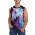 thumbnail image 6 of Daiia Rainbow Spotted White Horse Printed Men's Tank Tops,Casual Soft Sleeveless Gym Muscle Shirts Bodybuilding Tee-XX-Large, 6 of 8