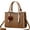 Khaki, variant on Women Satchel Purses and Handbags Leather Stylish Top Handle Shoulder Crossbody Tote Bag Green