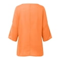 thumbnail image 4 of Gerichy Womens Summer Tops, Womens Cotton Linen Summer Tops 3/4 Length Sleeve Tunic Blouses Gauze Boho Shirts Trendy Loose Fit Clothing 2025, 4 of 6