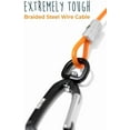 thumbnail image 5 of Mighty Paw 6' Nylon Steel, Chew Proof, Aluminum & Metal Slip Lead Dog&nbsp;Leash, Orange, L, 5 of 9