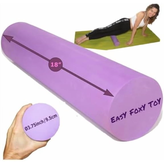 Small Size Medium Density EVA 4 Inch Foam Roller for Back &Leg Pain; Sore Muscle Recovery; Trigger Point Massage Roller ?3.75x18inch Physical Therapy; Helps as Spine Cracker Stretcher