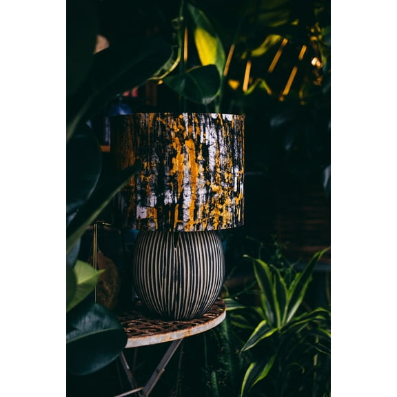 Pendant lampshade, African decor, handmade drum lampshade, ceiling or lamp base African wax print lampshade - all sizes - Woodland