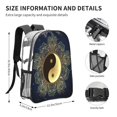 thumbnail image 4 of Honeii Yin And Yang Mandala Print Clear Backpack Heavy Duty Transparent Bag 17" See Through BookBag for Women Men Adults Work Festival Sports Travel, 4 of 7