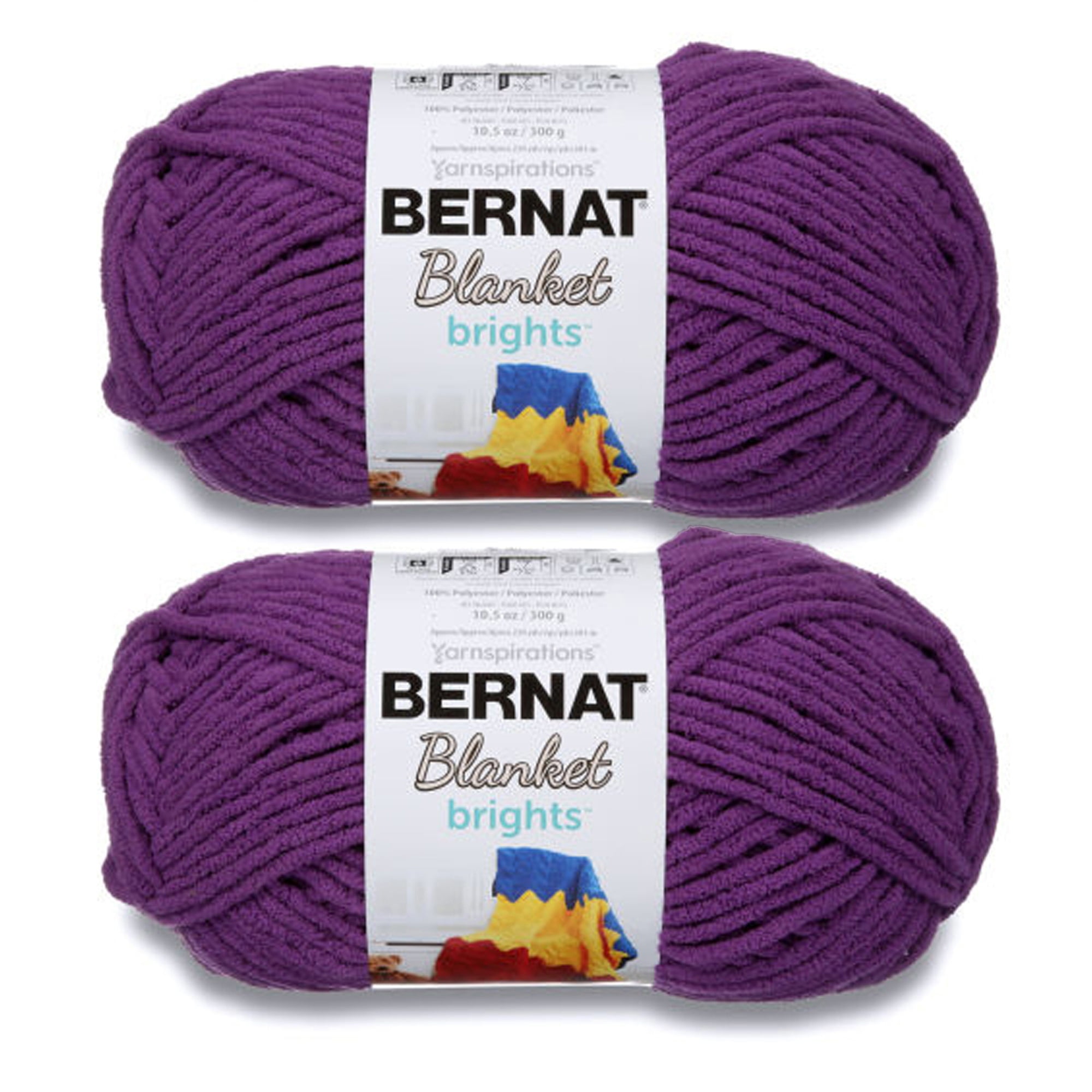Bernat - Manta de hilo acrílico súper voluminoso, paquete de 2 unidades de 300 g/10.5 oz #6 de