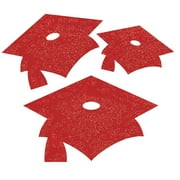 Red Mortarboard Graduation Cutouts, 12 pk