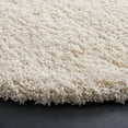 thumbnail image 3 of SAFAVIEH Santa Monica Cali Solid Shag Area Rug, Ivory, 3' x 3' Round, 3 of 9