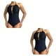 thumbnail image 4 of Advancent Traje de baño sexy de una pieza Traje de baño elástico de color sólido Traje de baño de encaje plisado Halter Traje de baño S 2piezas, 4 of 6