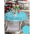 thumbnail image 5 of Outdoor Tablecloth with Umbrella Hole for Patio/Picnic/Party/Camping, Abstract Starry Sky Waterproof Table Cloth Round Cover Washable, Boho Cyan Modern Minimalist Art (Dia 54"), 5 of 9