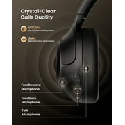 wegear ANC Wireless Bluetooth Over-Ear Headphones,5-Mic,60H Playtime, Active Noise Cancellation,Black