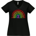 thumbnail image 3 of Inktastic Rainbow Pi for Pi Day Women's Plus Size V-Neck T-Shirt, 3 of 5