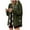 Army Green, variant on Elabch Womens Flannel Shacket Jacket Casual Corduroy Plaid Button Down Shirts Hooded Long Sleeve Fall Tops with Pockets Brown L