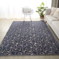 thumbnail image 3 of Alfombra de pelo de conejo de imitación simple con patrón de mármol para sala de estar, mesa de café, alfombra gruesa para dormitorio, alfombra absorbente antideslizante con pelo de conejo bronceador, 3 of 6