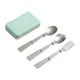 thumbnail image 1 of Juego de cubiertos para acampar, tenedor y cuchara plegables, juego de utensilios de cocina, vajilla Verde, 1 of 9