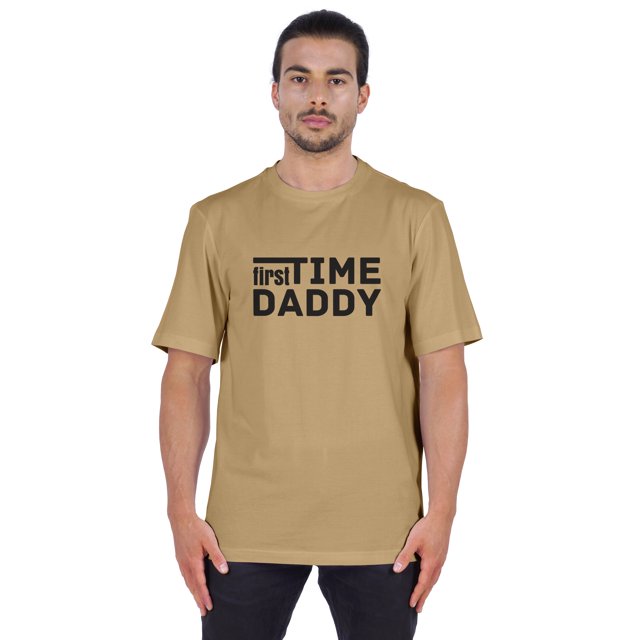 Inkmeso T-Shirt à Manches Courtes pour Homme avec Imprimé Graphique « First Time Daddy », Chandail Jersey pour Papa