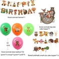 thumbnail image 2 of CSCHome Forest Animals Theme Birthday Party Supplies Birthday Party Decor, Happy Birthday Banner Kids Favorite Birthday Decor, 2 of 5