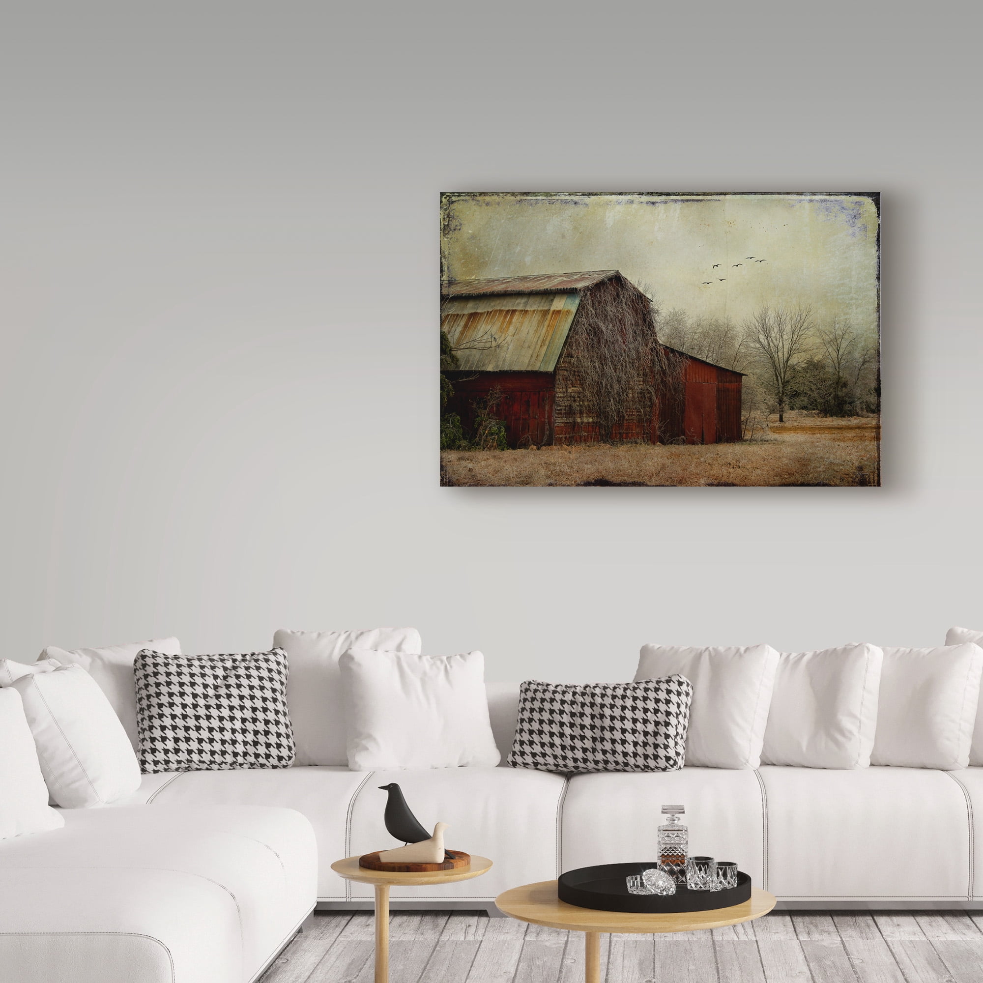 Trademark Fine Art 'The Red Barn' Canvas Art by Barbara Simmons