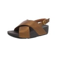 thumbnail image 1 of Fitflop Womens Lulu Cross Leather Backstrap Slingback Sandals, 1 of 3