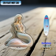 [2D flat] 1PC Rotating acrylic centerpiece featuring a delicate mermaid with pale skin and flowing hair ideal for elegant tabletops, gift-giving, or themed events