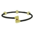 thumbnail image 2 of Fashion Alloy Black Yellow Gold-Tone White CZ Evil Eye Bangle Bracelet, 2 of 3