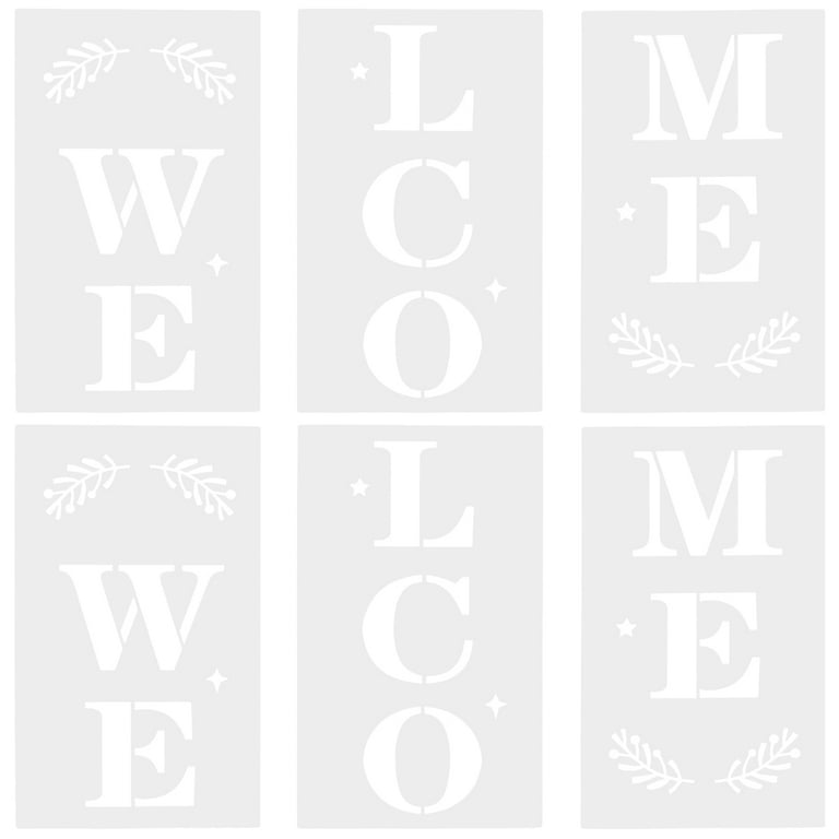 Stencil Welcome Painting Stencils Template Sign Printable Diy Signs Set Wood Letter Vertical Word Front - Walmart.com stencil-welcome-painting-stencils-template-sign-printable-diy-signs-set-wood-letter-vertical-word-front-walmart-com