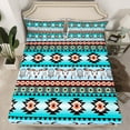 thumbnail image 2 of jejeloiu Vintage Aztec Geometric Twin Sheet Sets,Rustic Bull Skull Twin Fitted Sheet,Ancient Dreamcatcher Flat Sheet For Adult,Breathable Home Decor,3 Pieces, 2 of 7