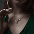 thumbnail image 2 of Gargantilla Italiana 14k De Corazón Inflado Y Bolas Tricolor, 2 of 16