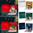 thumbnail image 5 of 1 Set Christmas Greeting Card Cute Cartoon Santa Claus Snowman Elk Pattern Christmas Card For Holiday, 5 of 5