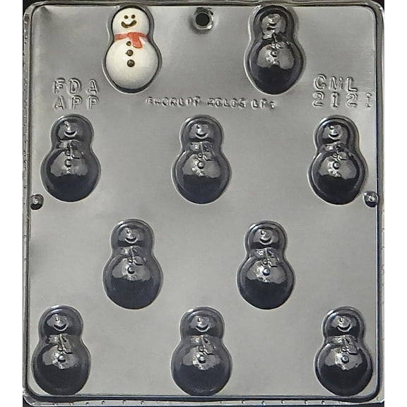 2121 Snowman Bite Size Chocolate Candy Mold