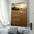 thumbnail image 3 of Footprints in The Sand Christian Original Poem Poster Decorative Painting Bathroom Decor Living Room Canvas Wall Art Framed-1,16x24inch(40x60cm), 3 of 16