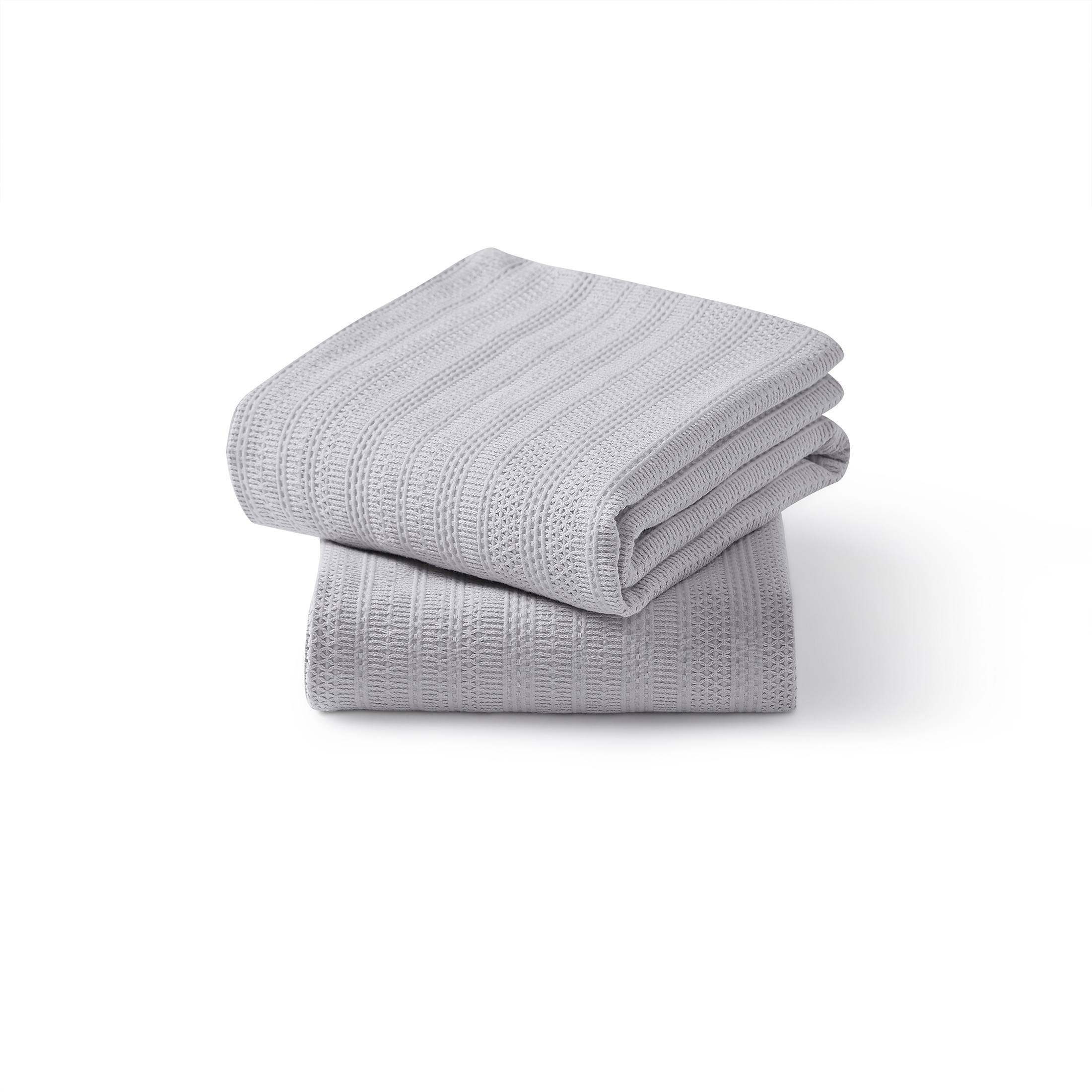 Better Homes and Gardens Standard Cotton Waffle Weave Pillow Sham, Grey, 2 Pack