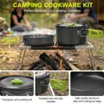Portable Aluminum Alloy Camping Cookware Set for 2-3 People, Outdoor ...