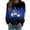 Blue, variant on Fiaer Women's Sweatshirts Christmas Cute Graphic Crew Neck Long Sleeve Baggy Plus Size Pullover Comfort Breathable Lightweight Tops Red XL