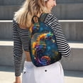 thumbnail image 5 of Honeii Neon Seahorse Underwater Realm Print Canvas Backpack for School & Outdoor,Laptop Excursion Backpack,Notebook School Bookbag For Men Women,for Work, Travel, and Everyday Use-Medium, 5 of 5
