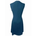 thumbnail image 2 of Women'S Formal Work Mini Dress Casual Summer Sleeveless Elegant Button Bussiness Office Outfits  Blue L, 2 of 6