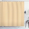 thumbnail image 1 of Abstract Shower Curtain, Vector Illustration Arabic Seamless Pattern Eastern Inspired Artwork Print, Fabric Bathroom Set with Hooks, 69W X 84L Inches Extra Long, Marigold White, by Ambesonne, 1 of 3