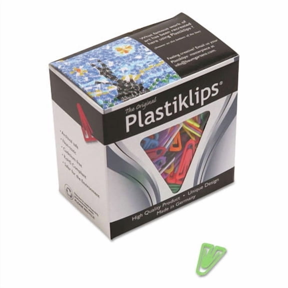 Baumgartens Assorted Colors Plastiklips, Plastic Paperclips