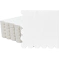 thumbnail image 1 of 100 servilletas de 2 capas blancas festoneadas plegadas de 5 x 5 pulgadas, servilletas toallas desechables de papel para cena, boda, fiesta de cumpleaños, 1 of 4
