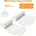 thumbnail image 2 of Vacuum Sealer Bags 8x50, 11x50 Rolls 2 pack for Food Saver, Seal a Meal, . Commercial Grade, BPA Free, Heavy Duty, Great for vac storage, Meal Prep or Sous Vide, 2 of 5