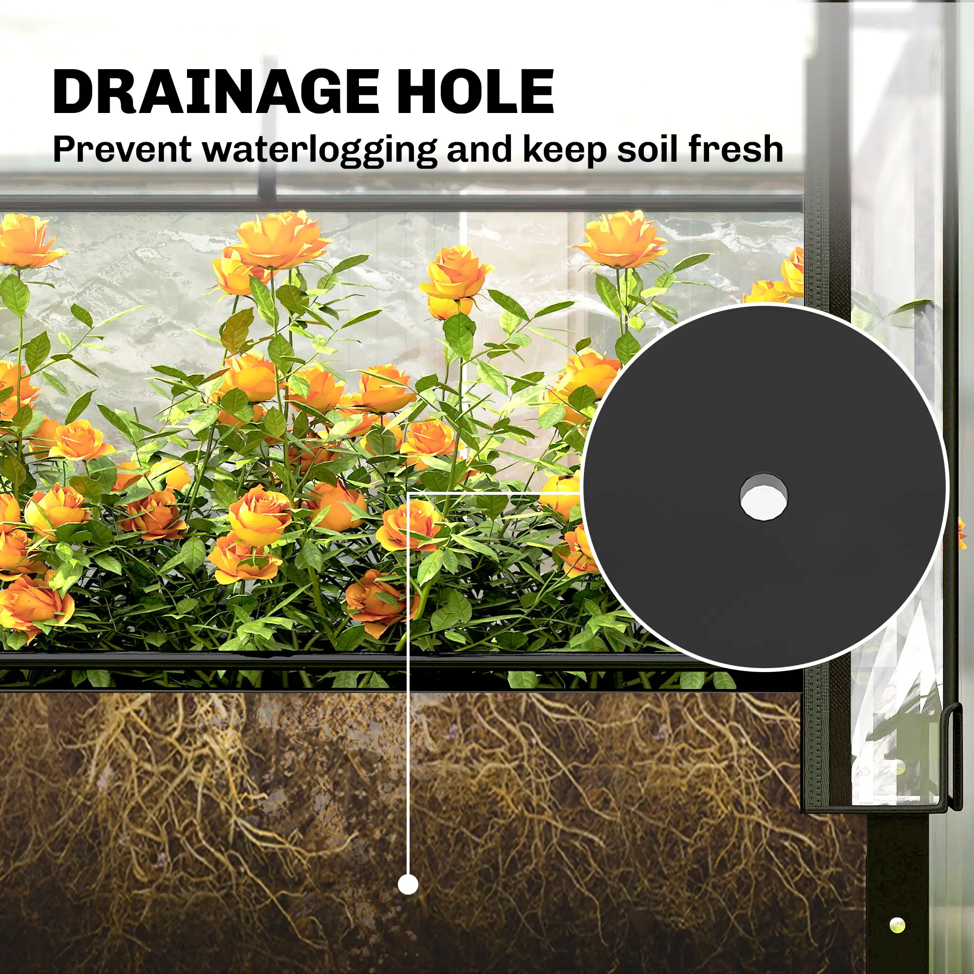 2-in-1 Raised Garden Bed with Mini Greenhouse Cover, Black Elevated Planter Box, Flip-Up Zippered Door, Drainage Hole, 0.6mm Rustproof Metal, 176lbs Capacity for Outdoor Plants