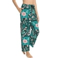 thumbnail image 2 of Sigee Lephants in the Jungle Print Women's Soft Pajama Pants - Breathable and Comfortable Lounge Sleep Bottoms with Elastic Waistband and Pockets-, 2 of 9