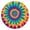 Colorful Tie Dye, variant on Colorful Tie Dye Mandala Pattern Round Fitted Tablecloth with Elastic Edge,Dining Table Cover Waterproof,Outdoor Round Tablecloth for Camping,Dining,Indoor and Outdoor