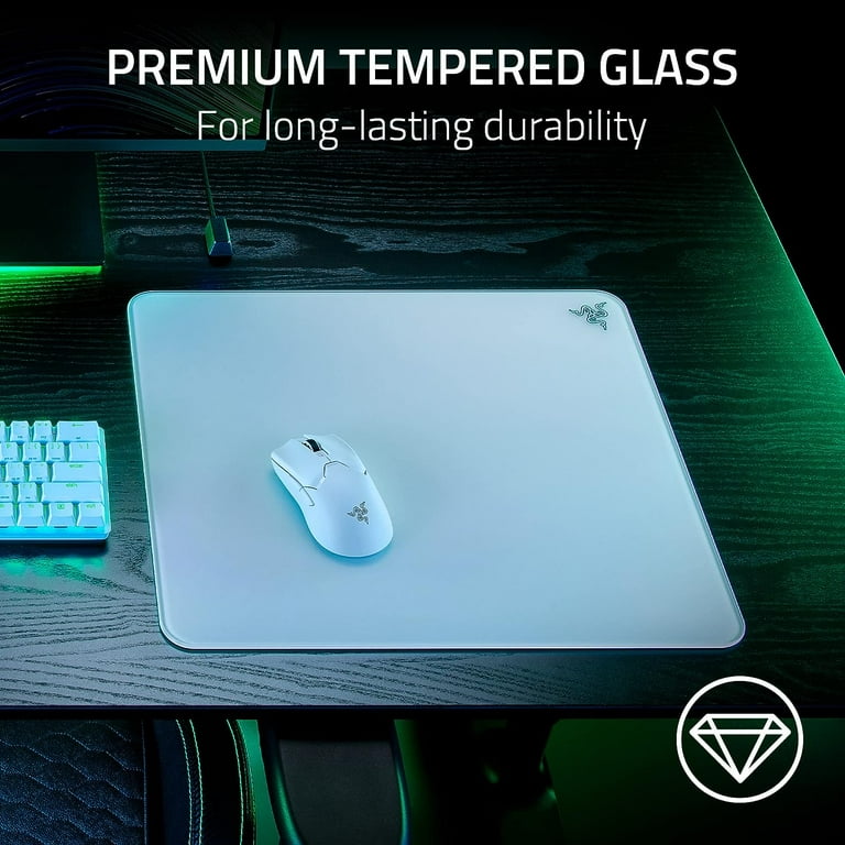 Razer Atlas Tempered Glass Gaming Mouse Mat White Certified
