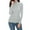 Grey, variant on DuoJiaJ Women Long Sleeve Turtleneck Tops Slim Fit Stretchy Layer Tee Shirts Brown L