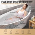 thumbnail image 2 of Full Body Bath Pillow for Bathtub, Non-Slip Bath Pillows for Tub, Spa Bathtub Pillow Cushion for Headrest Neck Shoulder and Back Rest Support，Relaxation Spa Accessories-50 x 15" (Grey), 2 of 14