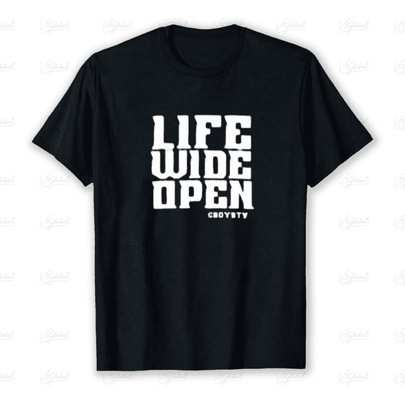 Life Wide Open Bold Retro Typography Motivational Quote Unisex T-Shirt up to size 5XL