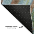 thumbnail image 5 of Addison Rugs Mayfield Premium Machine Washable Transitional Swirls Blue Rectangle Rug, 5' X 7'6" Machine Washable Transitional Swirls Blue Oversized Sherpa Throw Blanket, 5 of 6